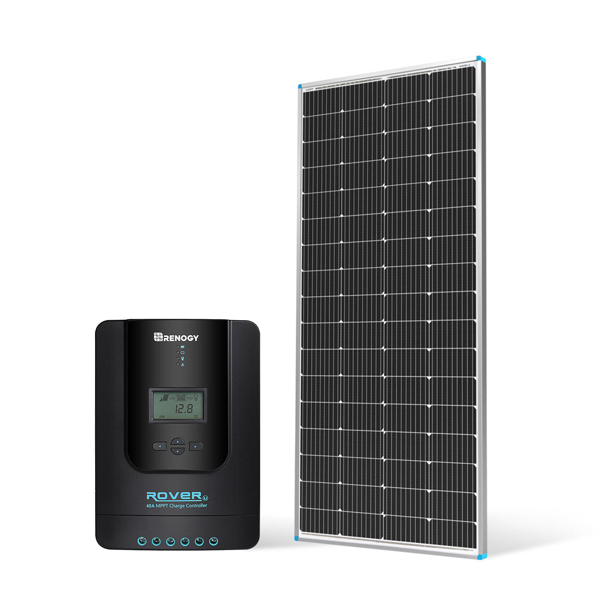 Renogy | 200 Watt 12 Volt Monocrystalline Solar Panel with 40 Amp MPPT Charge Controller | RKIT200SP-R40D1