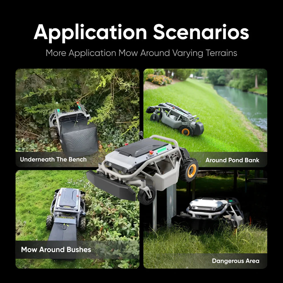 Mowrator S1 Remote Control Lawn Mower 4WD 75% Slope