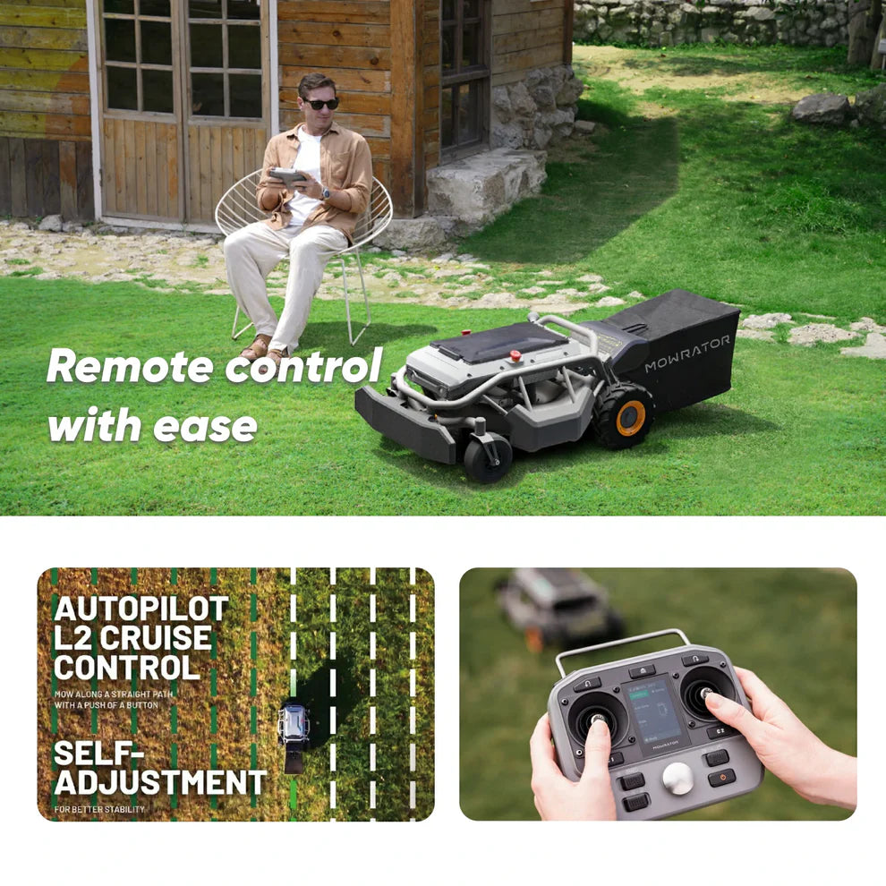 Mowrator S1 Remote Control Lawn Mower 4WD 75% Slope