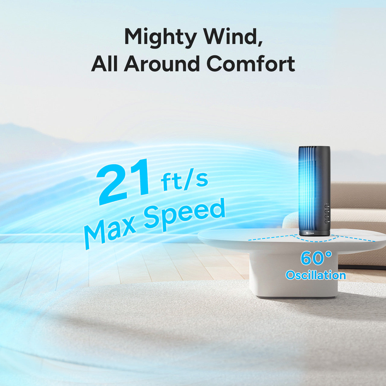 Renogy | Dr.Prepare 12-Inch Tower Fan with 25W AC Motor | DCDF12-G1-US