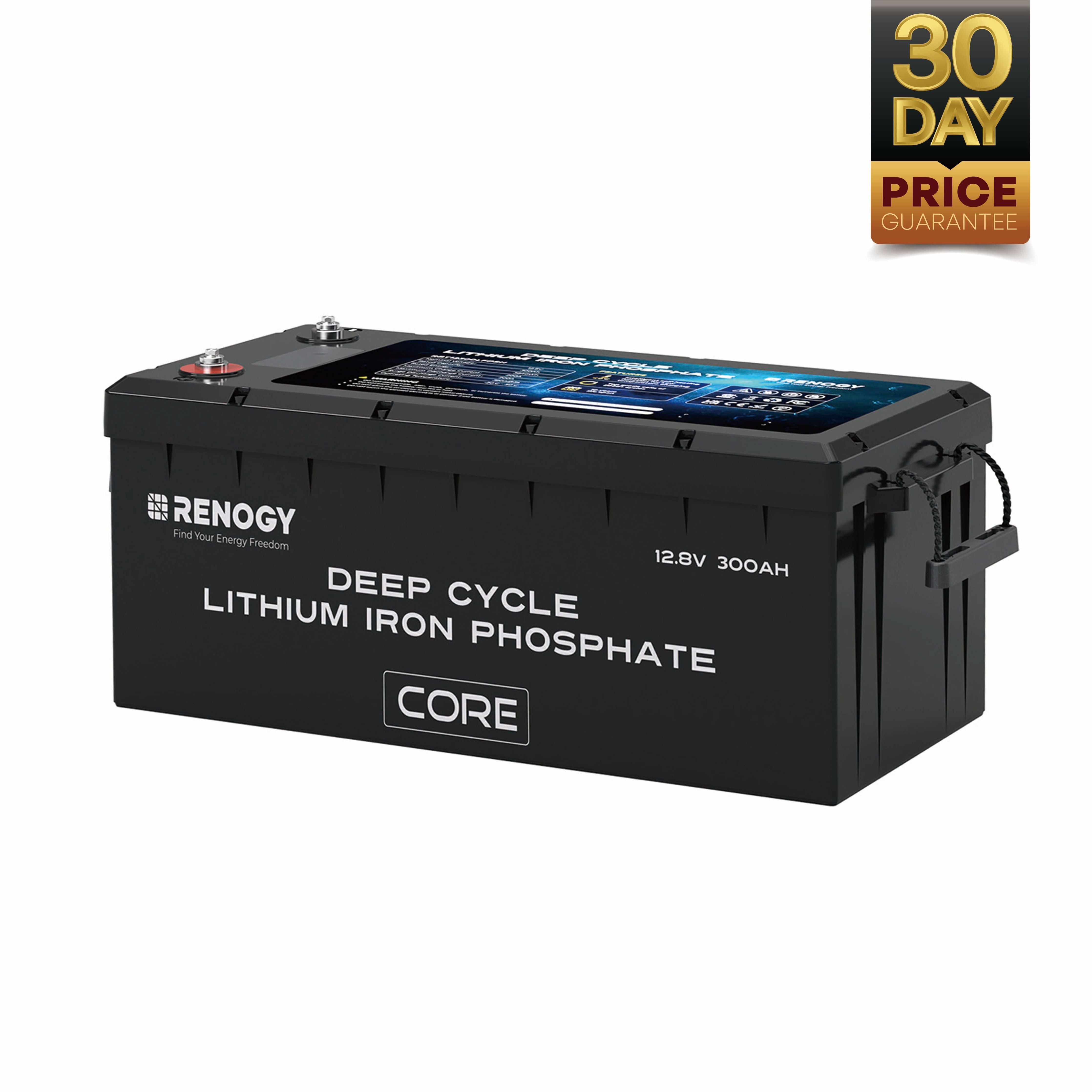 Renogy | Core - Renogy | 12V 300Ah Deep Cycle Lithium Iron Phosphate Battery w/Self-Heating | RBT12300LFPSH-S-US
