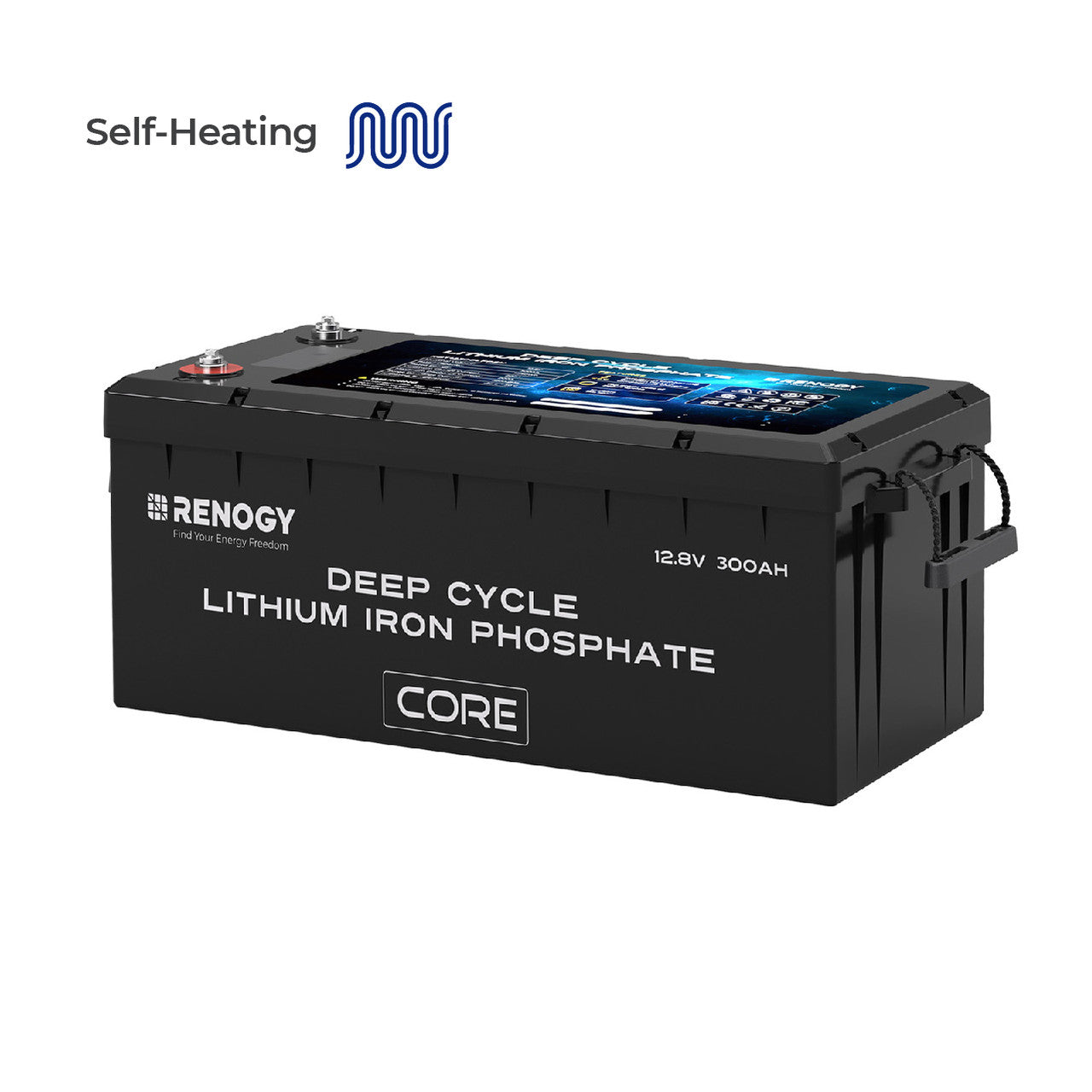 Renogy | Core - Renogy | 12V 300Ah Deep Cycle Lithium Iron Phosphate Battery w/Self-Heating | RBT12300LFPSH-S-US