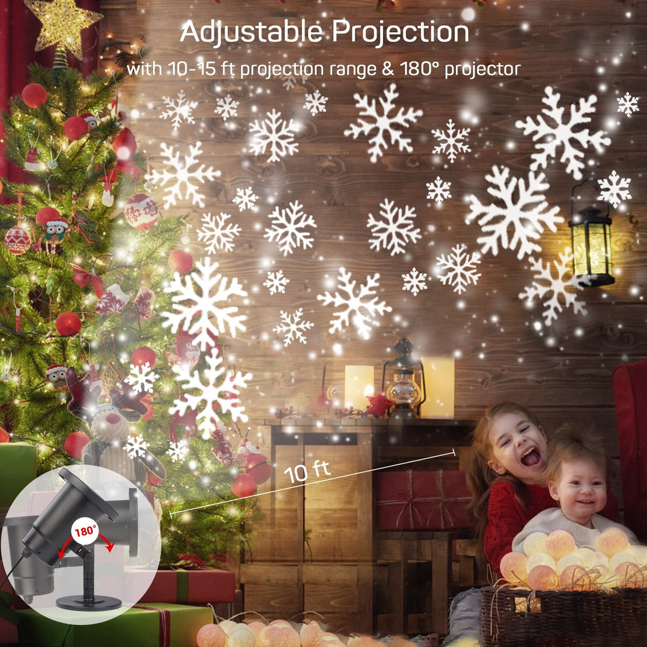 Renogy | Dr. Prepare Christmas Projector Light with Snow Flakes Patterns | DPL-0CL01-US