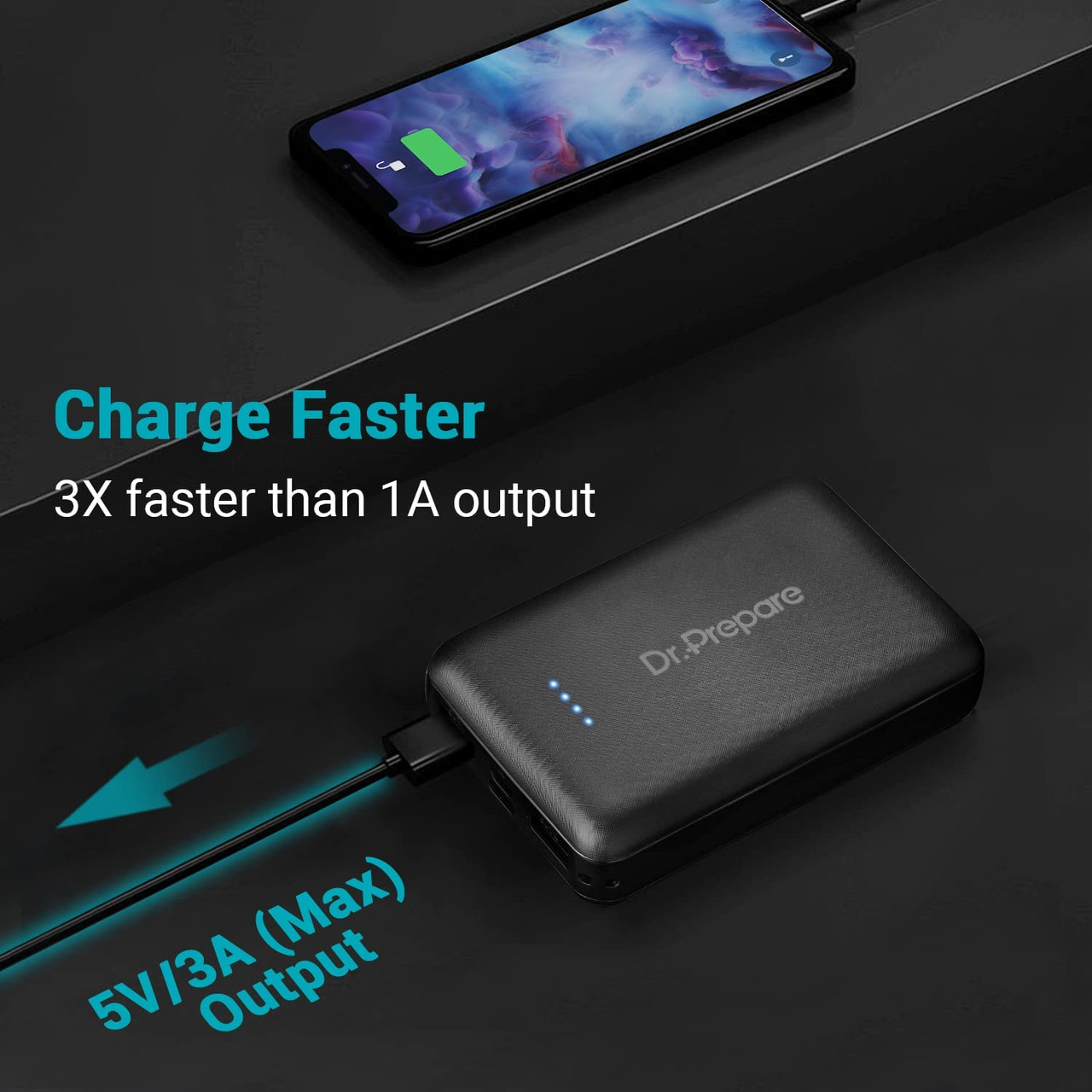 Renogy | Dr. Prepare Portable Charger 10000mAh for Heated Vest/Jacket | DPB-1BK10K-US