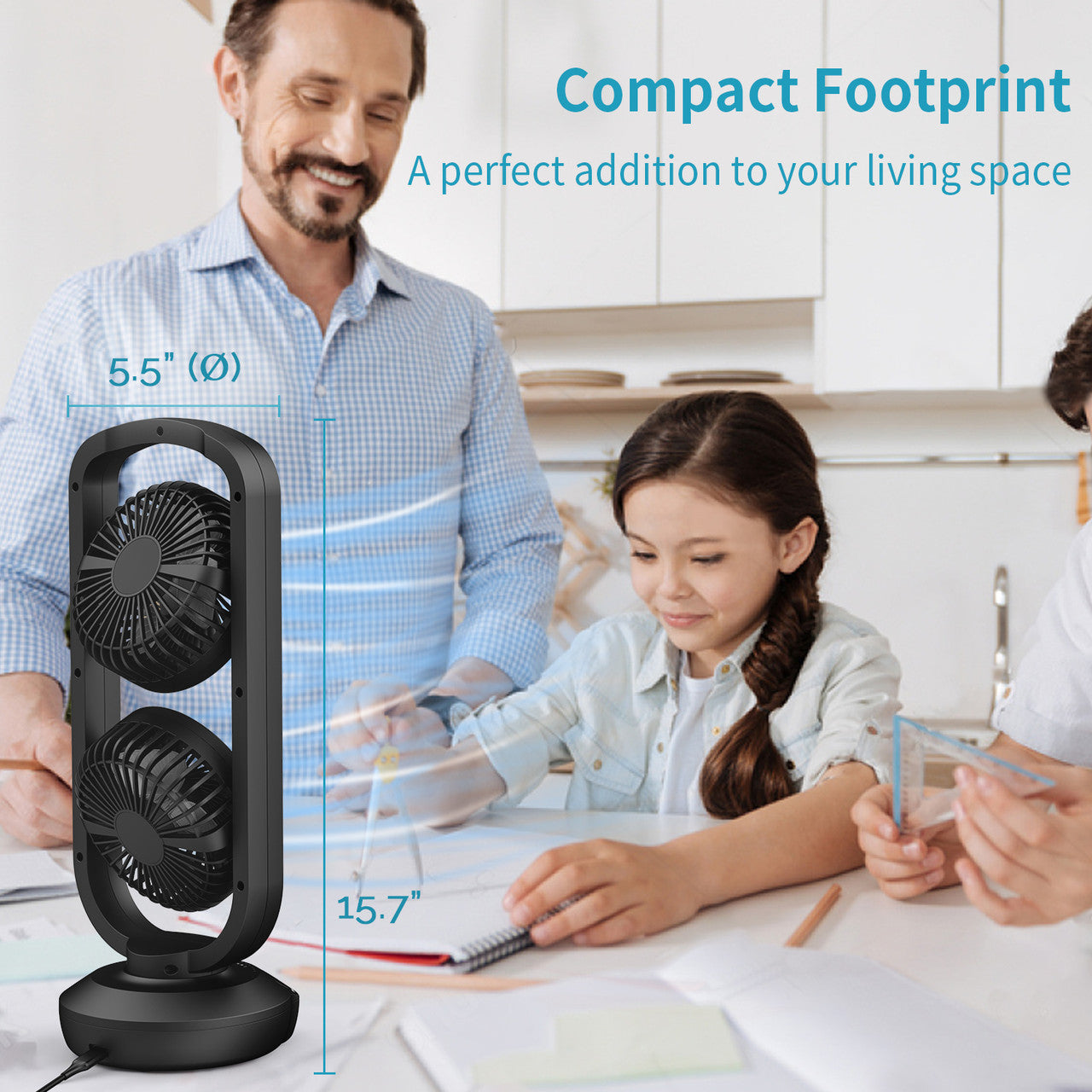 Renogy | Dr.Prepare 15" Portable USB Desk Fan | DDF-0BKDF7-US-New