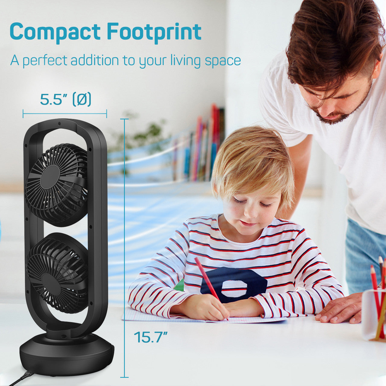 Renogy | Dr.Prepare 15" Portable USB Desk Fan | DDF-0BKDF7-US-New