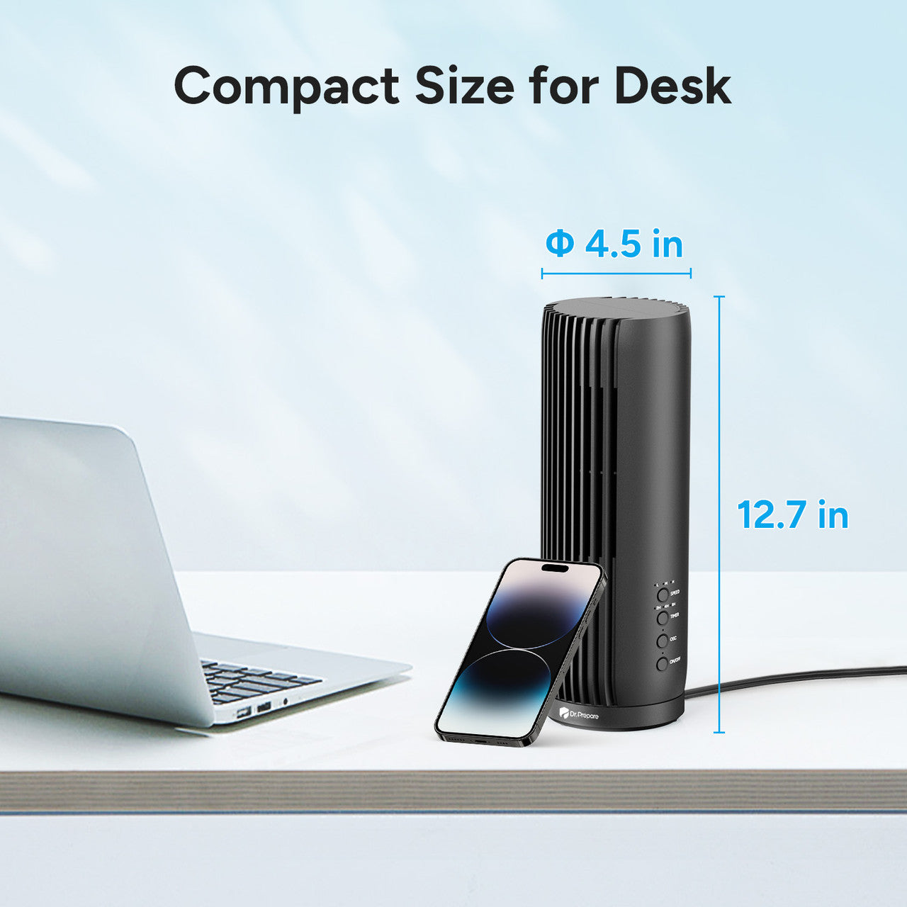 Renogy | Dr.Prepare 12-Inch Tower Fan with 25W AC Motor | DCDF12-G1-US