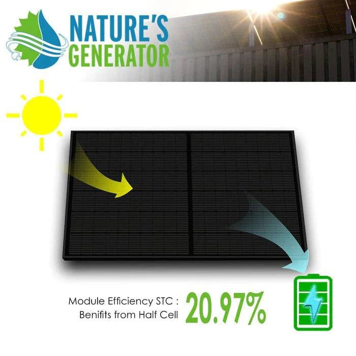 Nature's Generator 410 Watt Monocrystalline Solar Panel (10 Pack) With Solar Panel Mount Rack