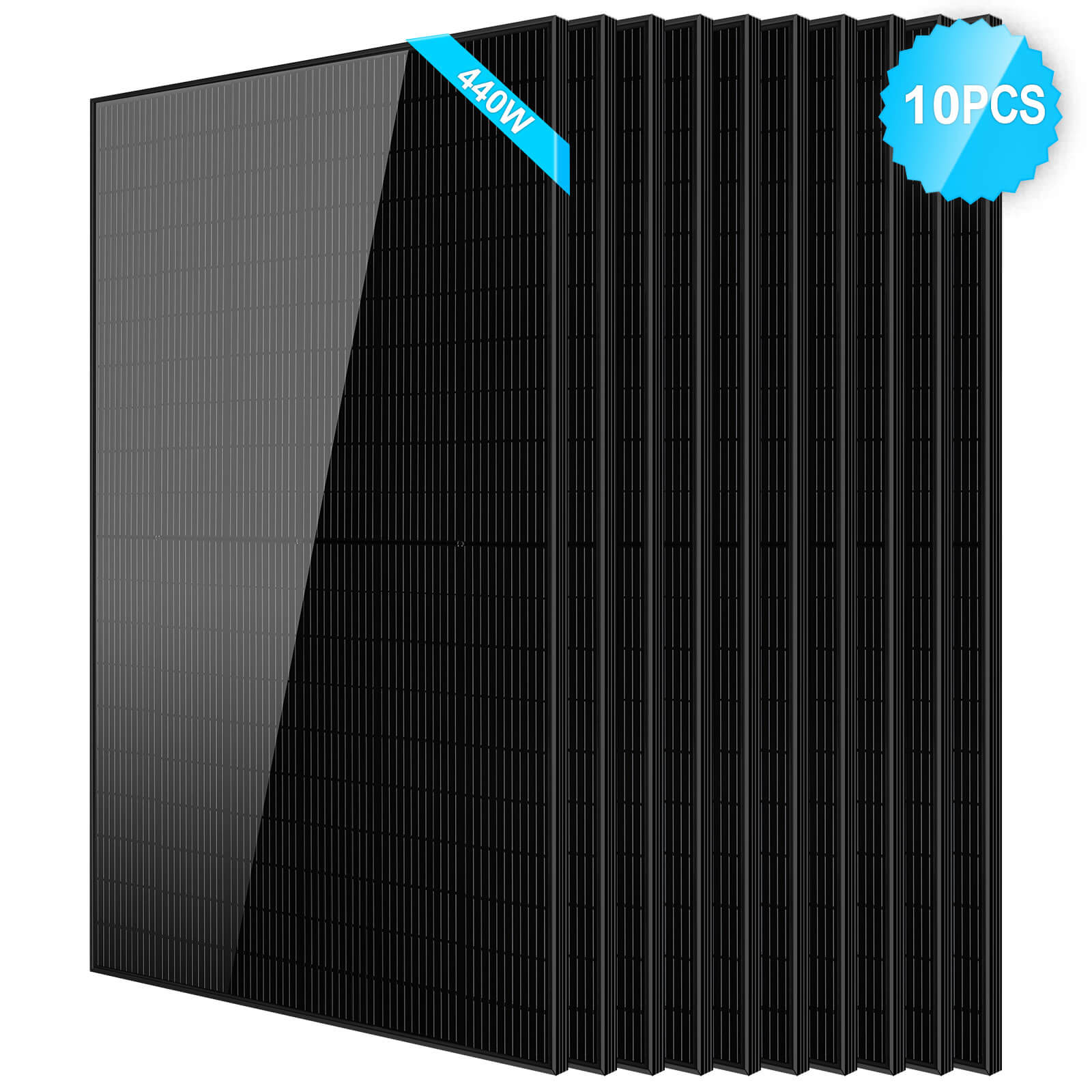 SunGoldPower 440W Mono Black PERC Solar Panel UL61730 CEC Listed