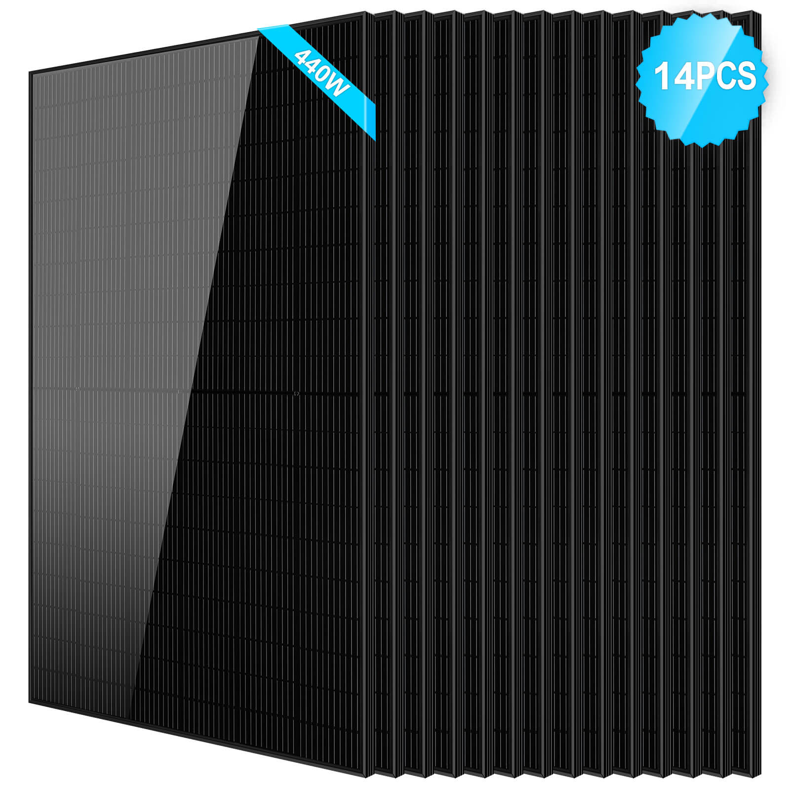 SunGoldPower 440W Mono Black PERC Solar Panel UL61730 CEC Listed