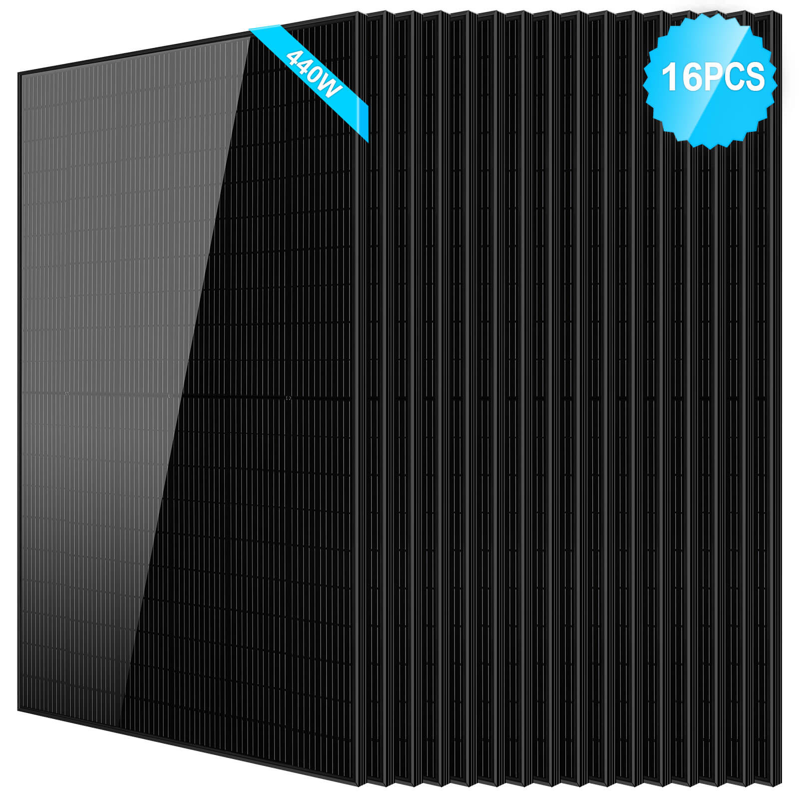 SunGoldPower 440W Mono Black PERC Solar Panel UL61730 CEC Listed