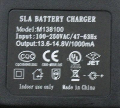 Universal Parts 12v, 1ah Battery Charger - Alligator Clips