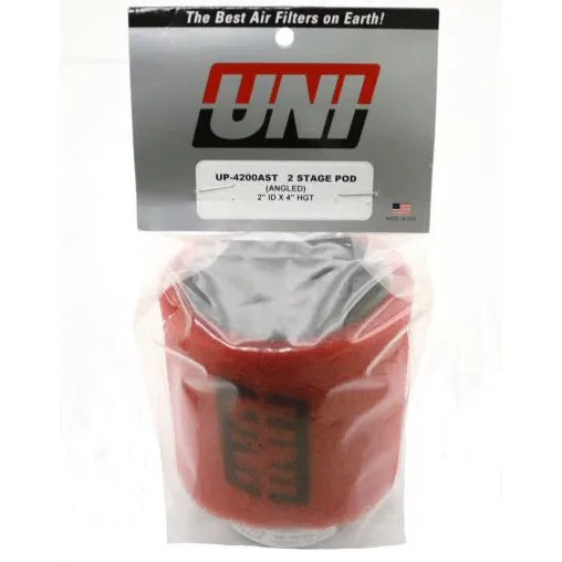 Uni UP-4182AST Dual Layer Pod Air Filter - 44mm Angled Clamp