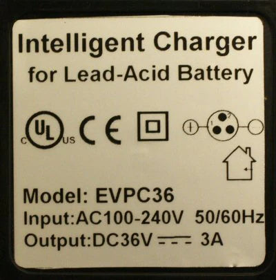 Universal Parts 36v 3amp Charger