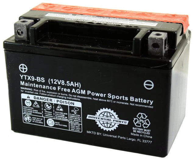 Universal Parts 12V 8.5AH Battery YTX9-BS - Maintenance Free Dry
