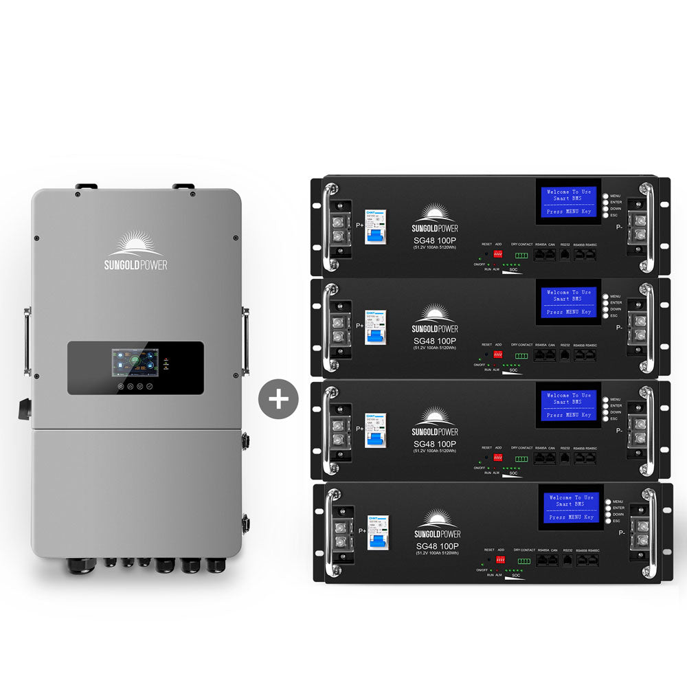 SunGoldPower 10KW Hybrid Inverter 48V Split Phase Grid Feedback Batteryless
