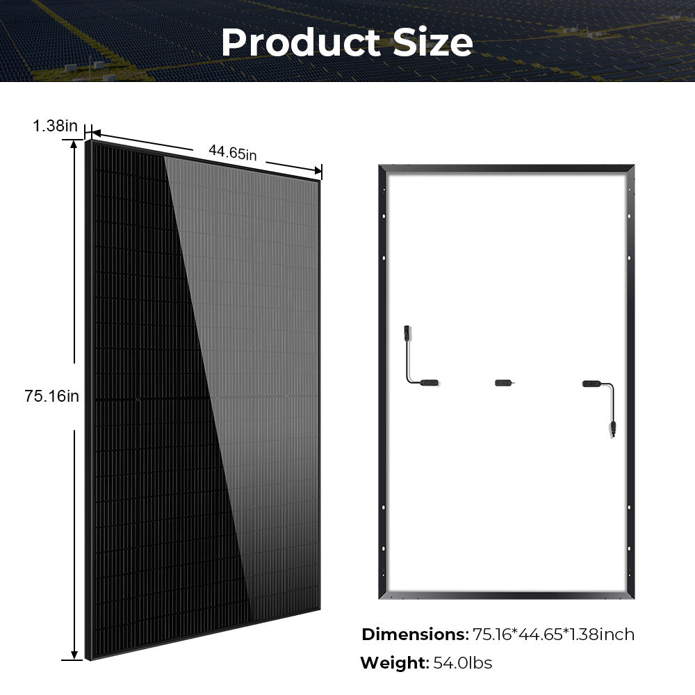SunGoldPower 440W MONO BLACK PERC SOLAR PANEL FULL PALLET (32 PANELS) UL61730 CEC Listed