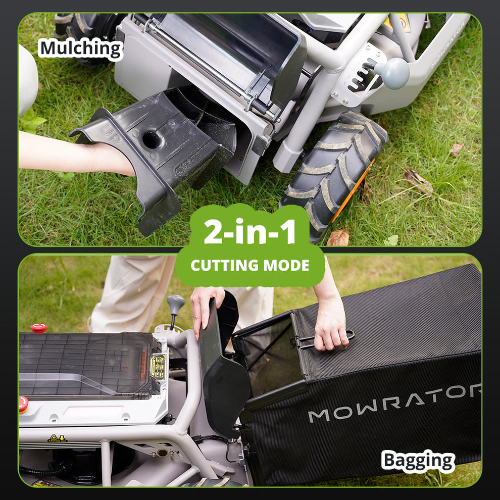 Mowrator S1 Remote Control Lawn Mower 4WD 85% Slope(Wide Wheels Edition)