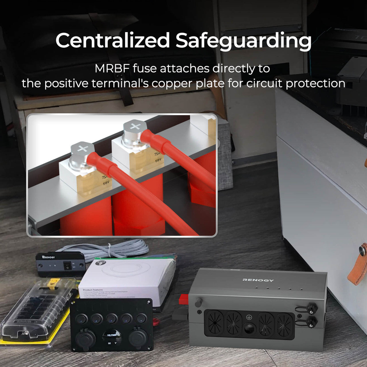 Renogy | 500A Combiner Box (Communication Version) | REC500CB-98CM-US