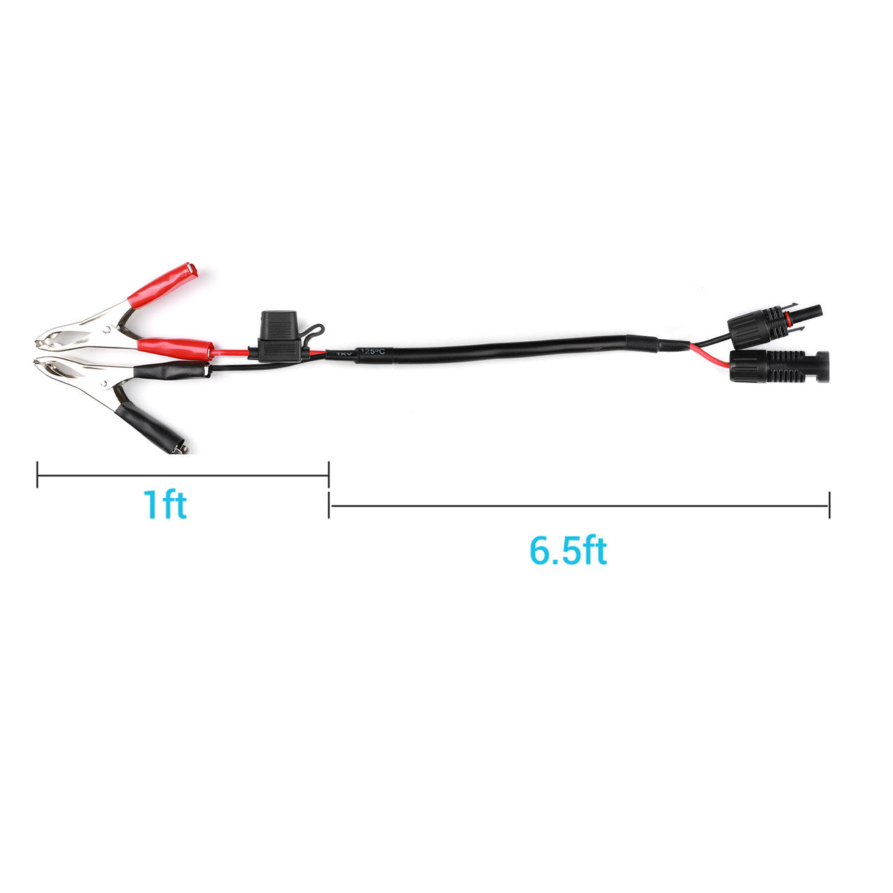 Renogy | SOLAR CONNECTOR TO ALLIGATOR CLIPS 14 AWG CABLE | RNG-TRAYCB-ALGTR-US