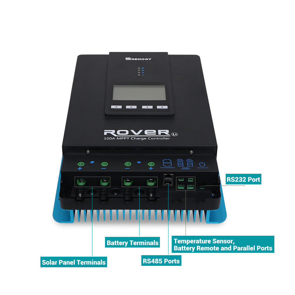 Renogy | Rover 100 Amp MPPT Solar Charge Controller | RNG-CTRL-RVR100-US