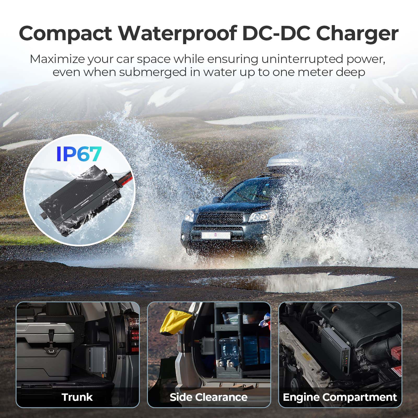 Renogy | 12V/24V IP67 50A DC-DC Battery Charger with MPPT | RBC2125DS-21W-US