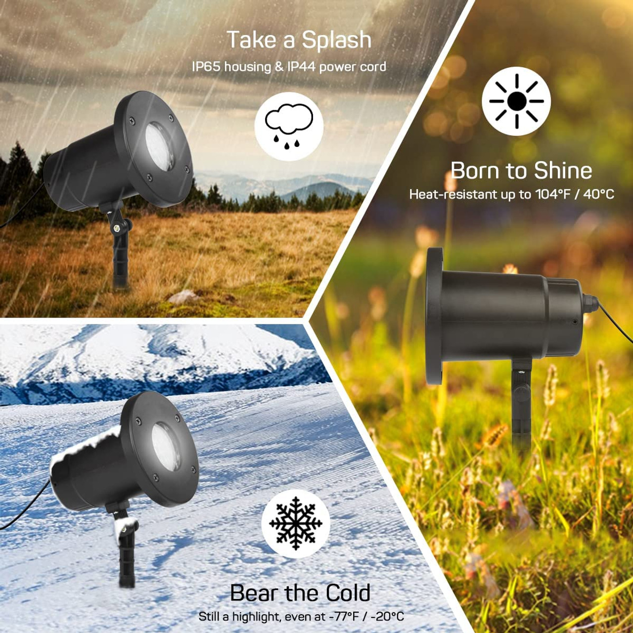 Renogy | Dr. Prepare Christmas Projector Light with Snow Flakes Patterns | DPL-0CL01-US