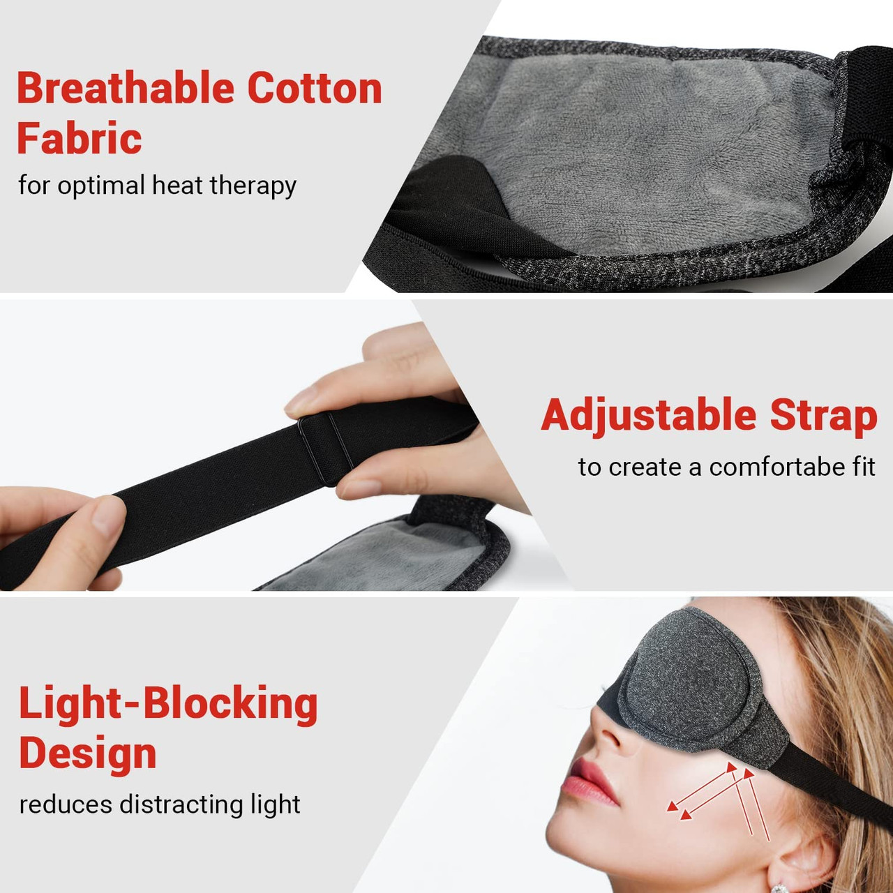 Renogy | Dr. Prepare Heated Eye Mask | DEM-10W-0GY-US