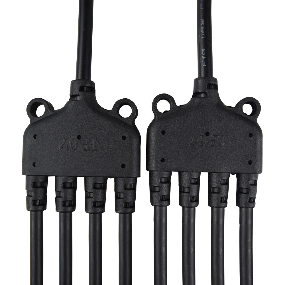 Renogy | 4 to 1 Solar Branch Connectors MMMMF+FFFFM Pair | RNG-CNCT-MC4BC-US