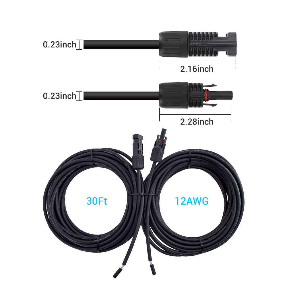 Renogy | Solar Panel to Charge Controller Adaptor Kit | RNG-AK-10FT-12-US