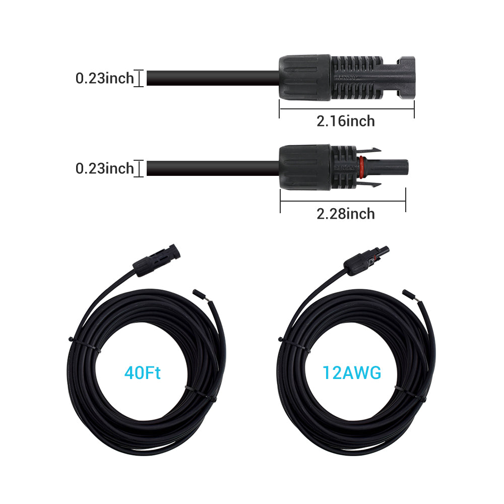 Renogy | Solar Panel to Charge Controller Adaptor Kit | RNG-AK-10FT-12-US