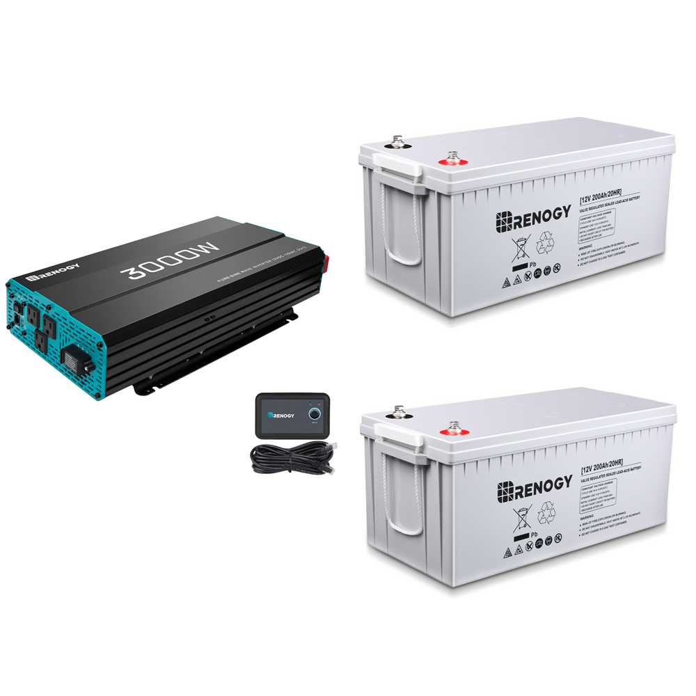 Renogy | 700W/1000W/2000W/3000W 12V Pure Sine Wave Inverter | RNG-INVT-3000-12V-P2-US
