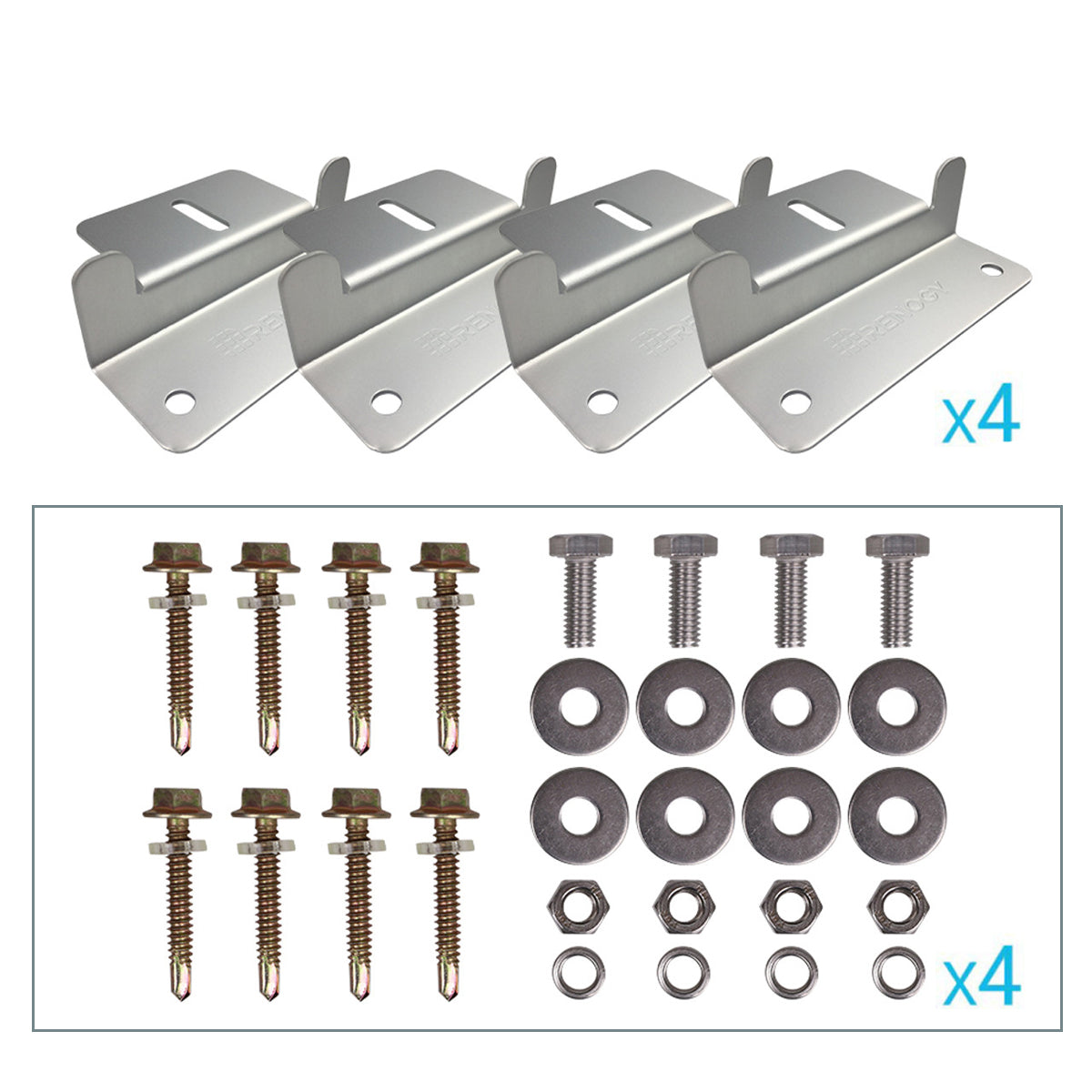 Renogy | Solar Panel Mounting Z Bracket -- Set of 4 | RNG-MTS-ZB-US