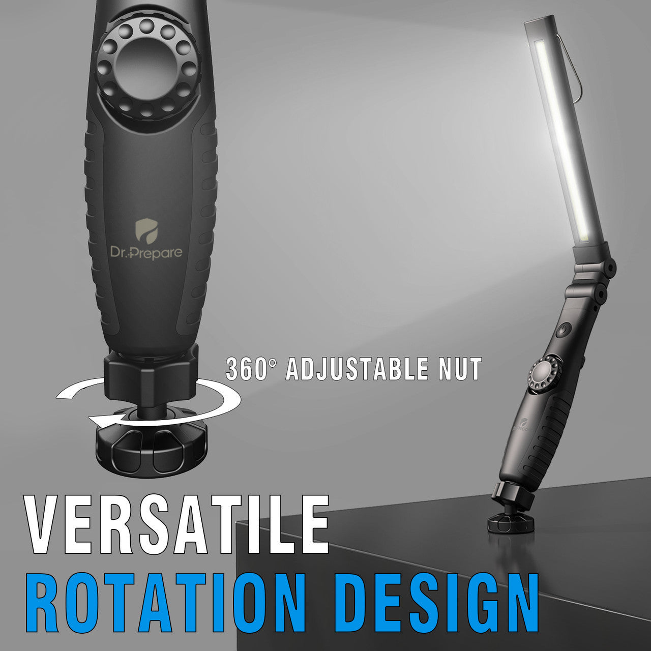 Renogy | Dr. Prepare LED Work Light, 700 Lumens Rechargeable Work Light | DWL-1BK3200-US