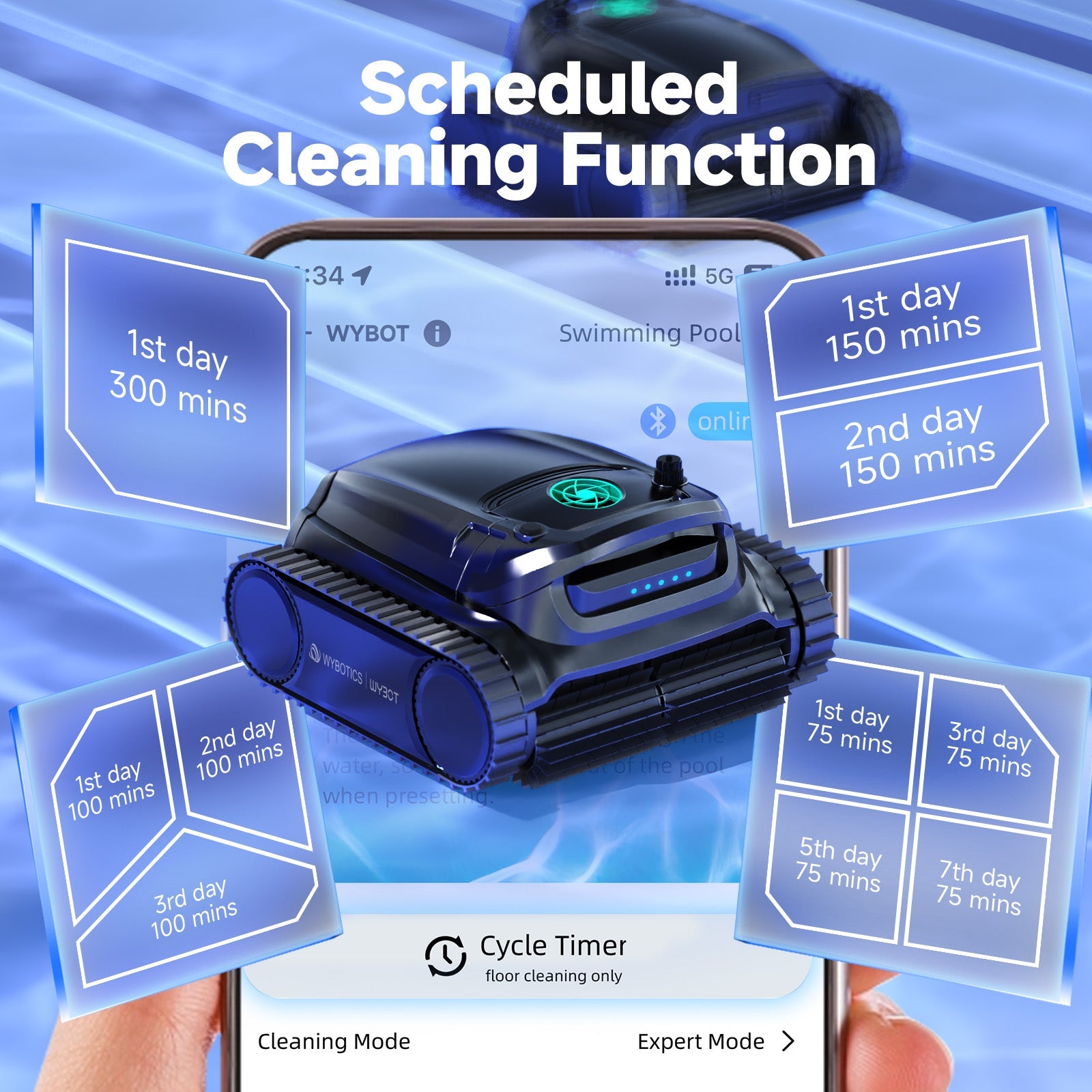 WYBOT M1 Cordless Robotic Pool Cleaner