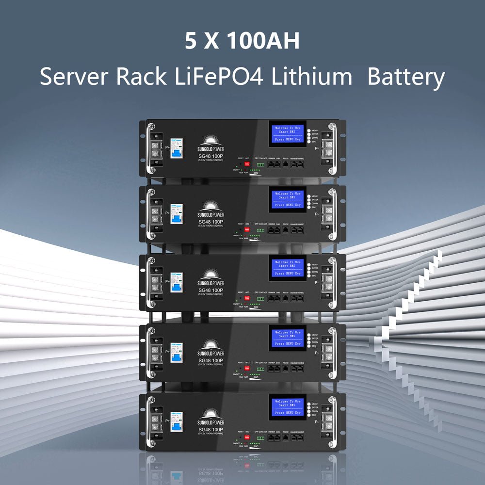 SunGoldPower Off-Grid Solar Kit 13000W 48VDC 120V/240V LifePo4 20.48KWH Lithium Battery 14 X 415 Watts Solar Panels SGR-13KM