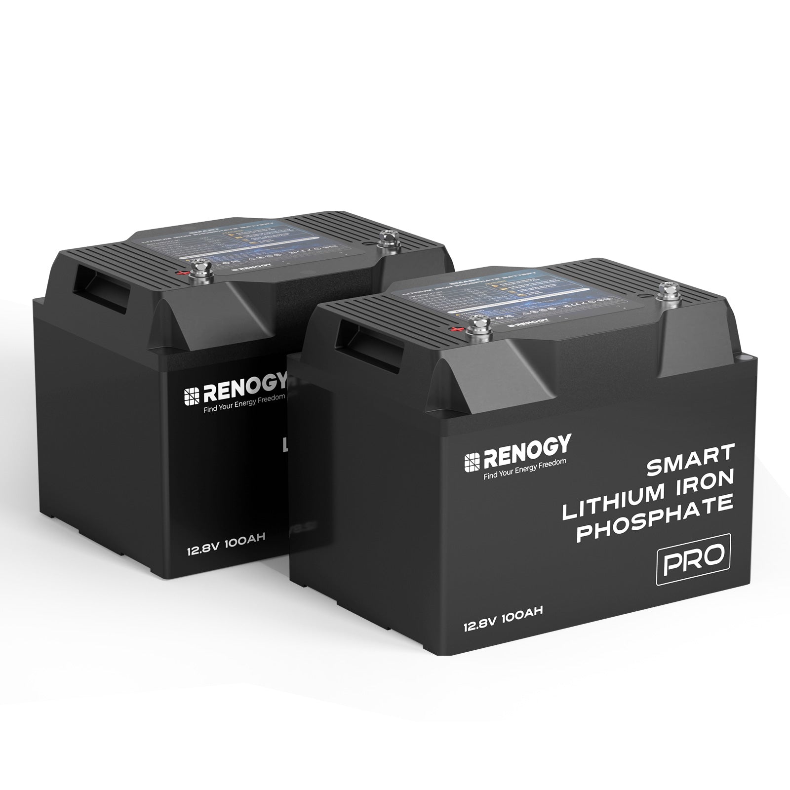 Renogy | Pro - 12V 100Ah Smart Lithium Iron Phosphate Battery w/Bluetooth & Self-heating Function | RBT12100LFP-BT-S-US
