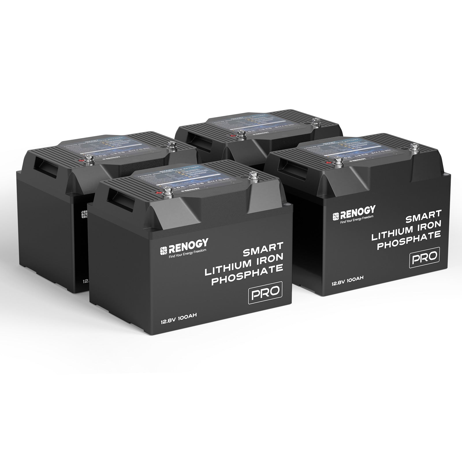 Renogy | Pro - 12V 100Ah Smart Lithium Iron Phosphate Battery w/Bluetooth & Self-heating Function | RBT12100LFP-BT-S-US