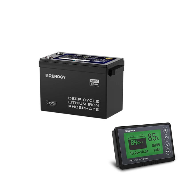 Renogy | Core - 48V 50Ah Smart Lithium Iron Phosphate Battery w/Self-heating | RBT4850LFPSH-US