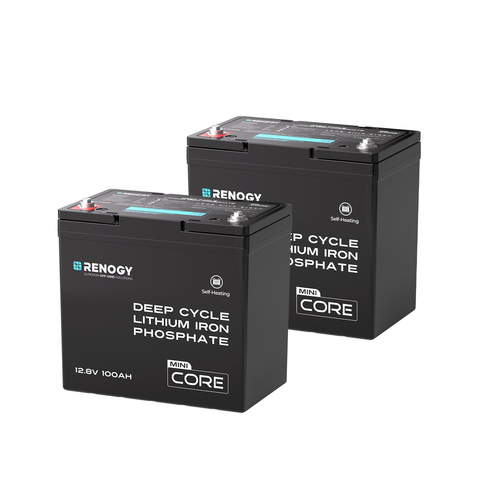 Renogy | Core Mini - DuoHeat Tech 12V 100Ah Lithium Iron Phosphate Battery | RBT12100LFP-H-S-US