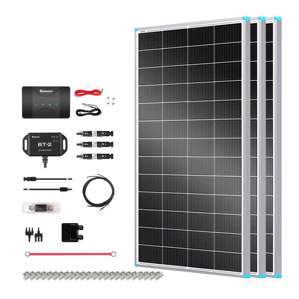 Renogy | Customizable RV Solar Kit 600W 12V | Optional 1.2kWh LiFePO4 Battery | RKIT600RT-D50D3