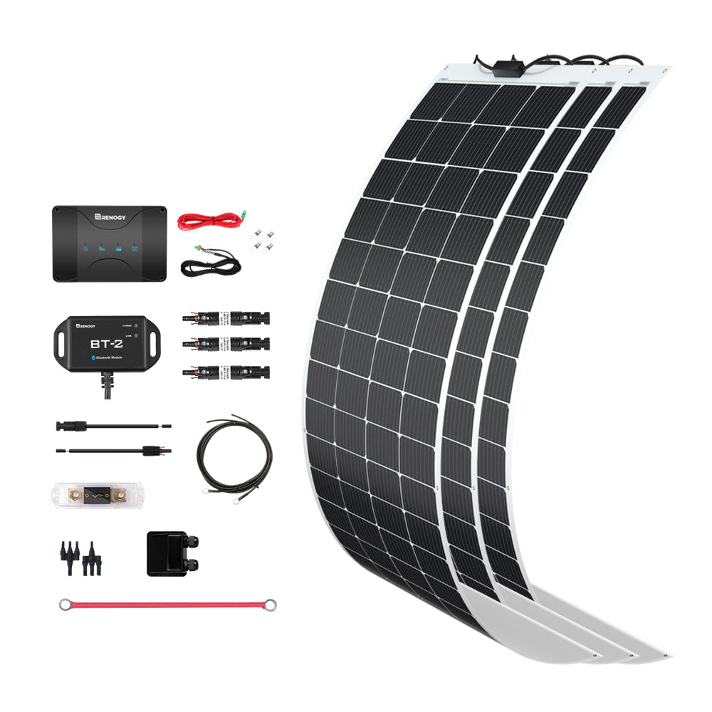 Renogy | Customizable RV Solar Kit 600W 12V | Optional 1.2kWh LiFePO4 Battery | RKIT600RT-D50D3