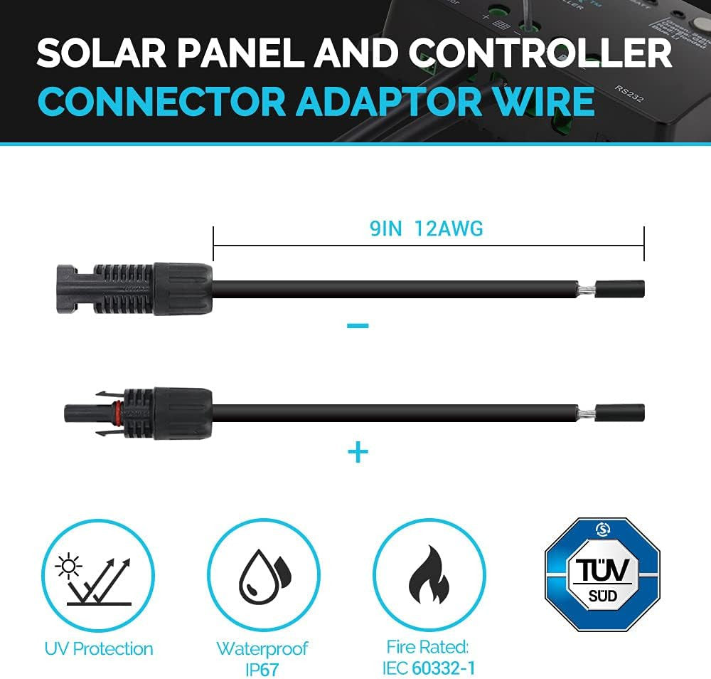 Renogy | 100 Watt 12 Volt Solar Bundle Kit 30A Controller | RNG-KIT-BUNDLE100D-WND30-US