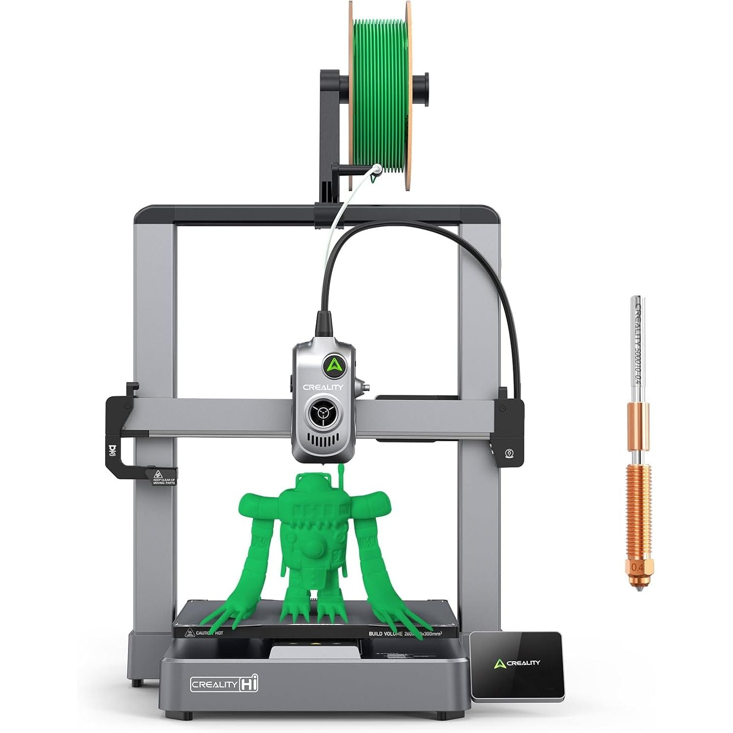 Creality HI 3D Printer, 500mm/s Hyper-Speed, Auto RFID Filament Detection, All-Metal Frame, 260x260x300mm Build Volume