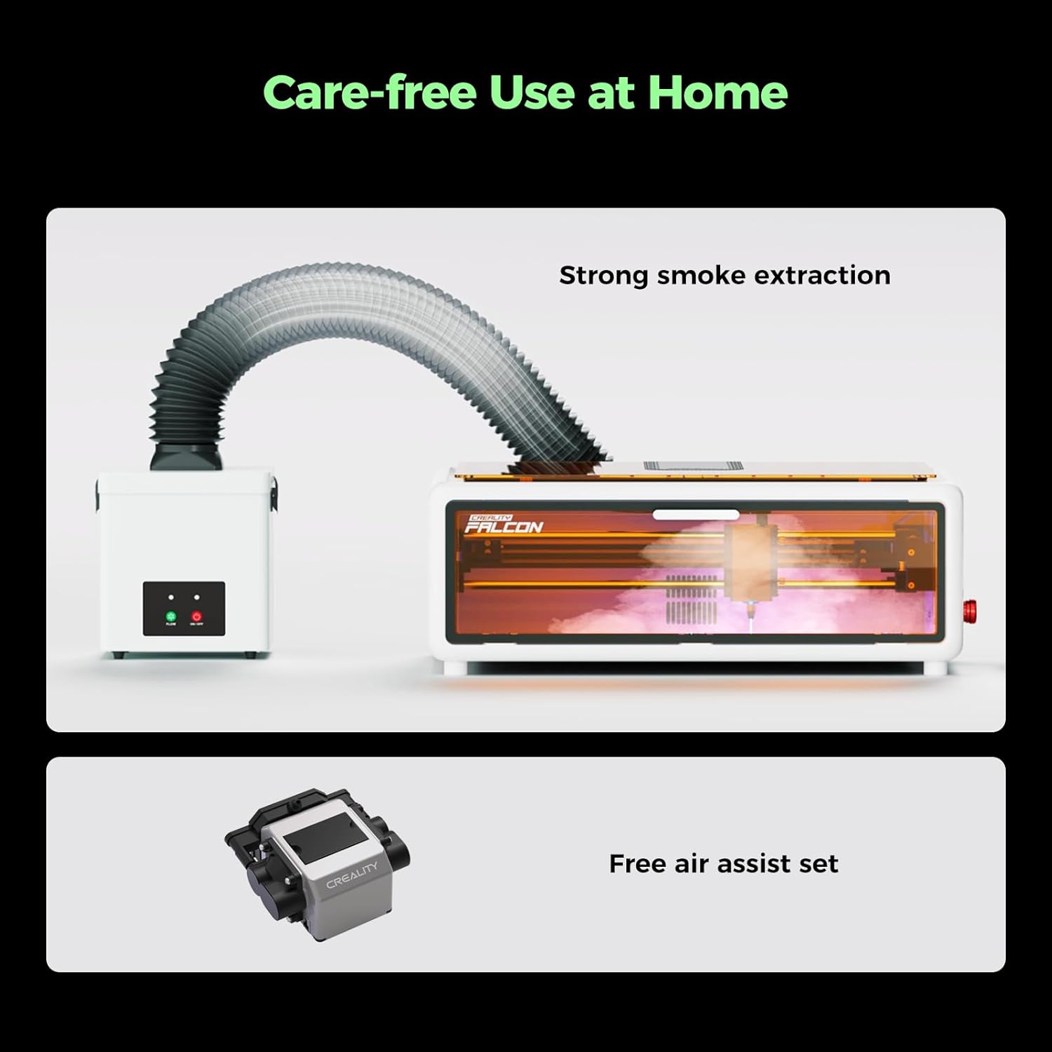 Creality Falcon A1 10W Laser Engraver, 80W Powerful Output, Fully Enclosed