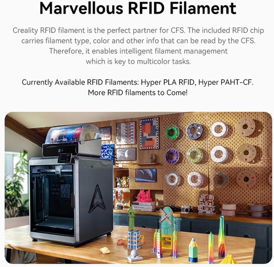 Creality Official CFS, Multi Color 3D Printer Automatically Filament System, Anti-Moisture Filament Storage