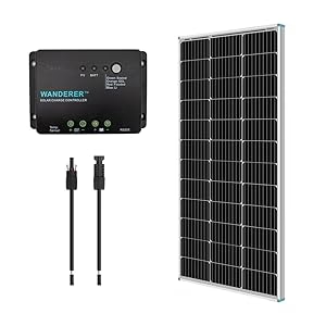 Renogy | 100 Watt 12 Volt Solar Bundle Kit 30A Controller | RNG-KIT-BUNDLE100D-WND30-US
