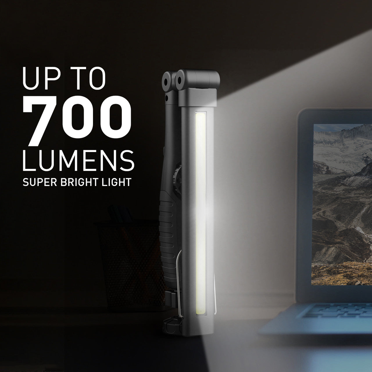 Renogy | Dr. Prepare 700-lumens 3200mAh Foldable Rechargeable LED Work Light | DWL-1BK3200F