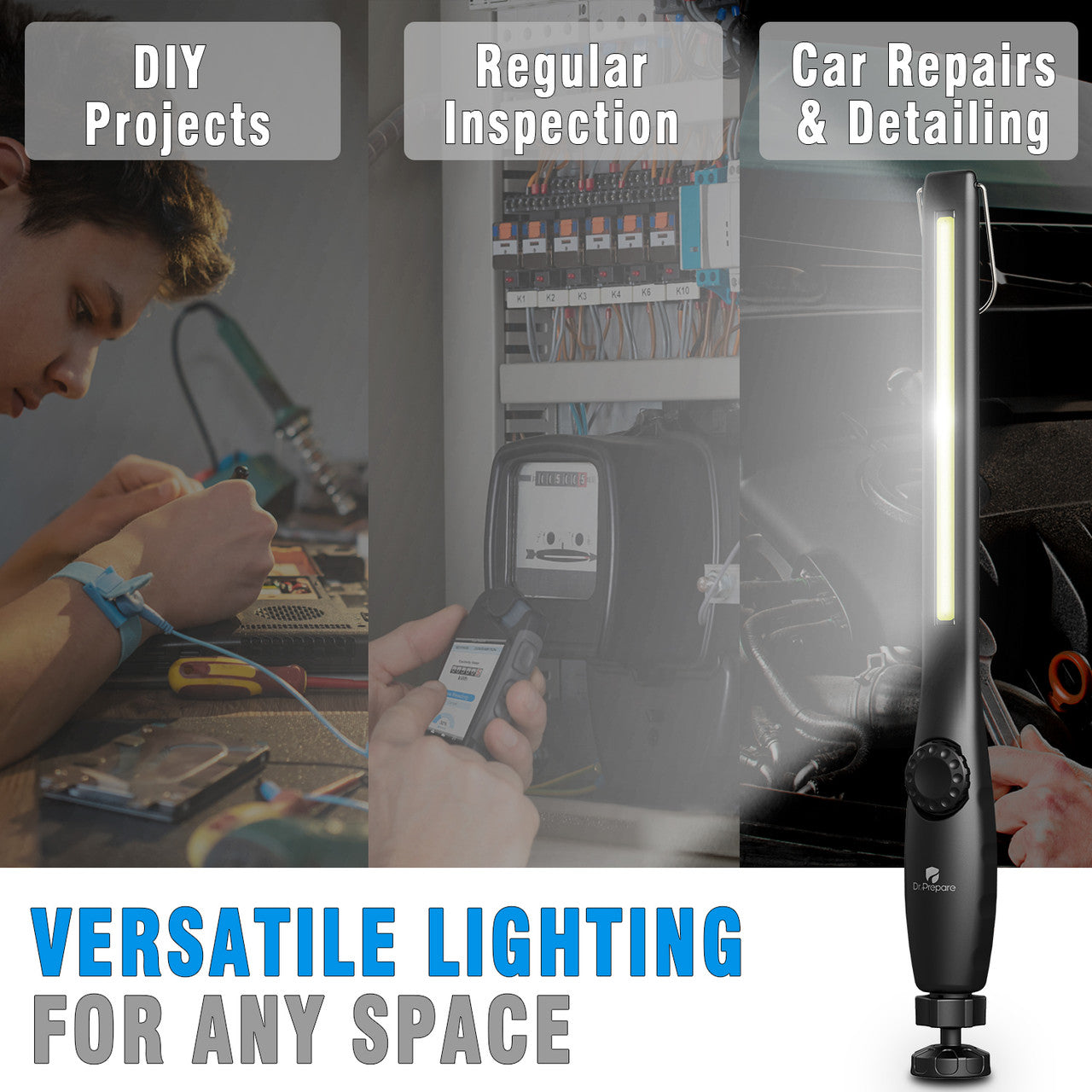 Renogy | Dr. Prepare LED Work Light, 700 Lumens Rechargeable Work Light | DWL-1BK3200-US