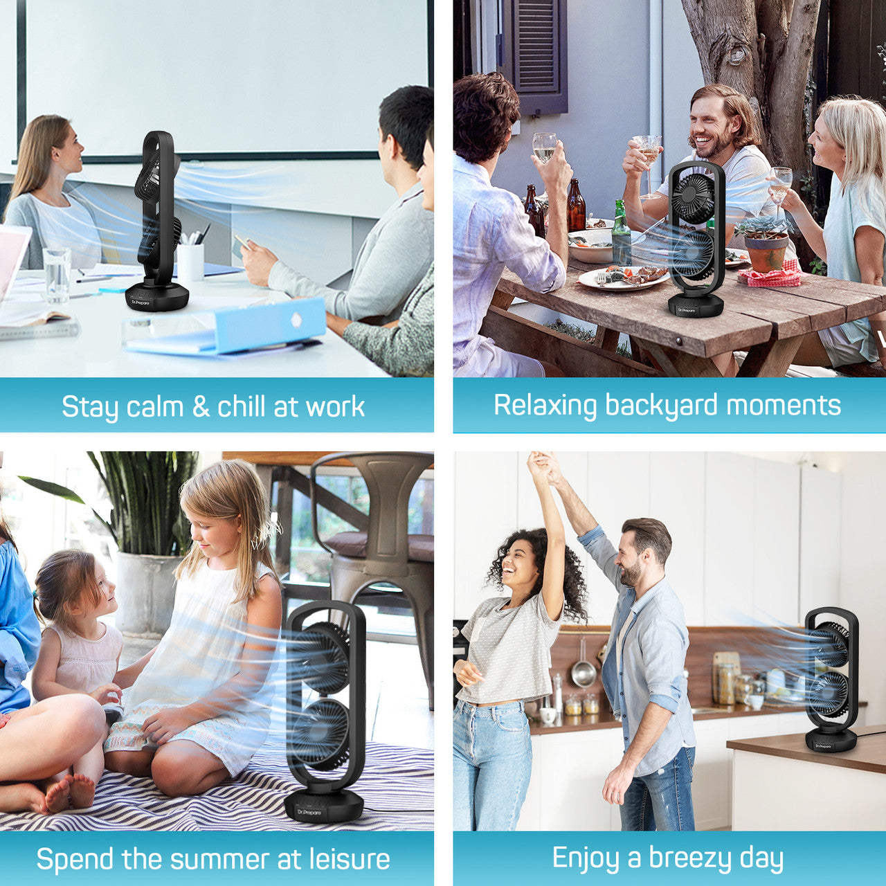 Renogy | Dr.Prepare 15" Portable USB Desk Fan | DDF-0BKDF7-US-New